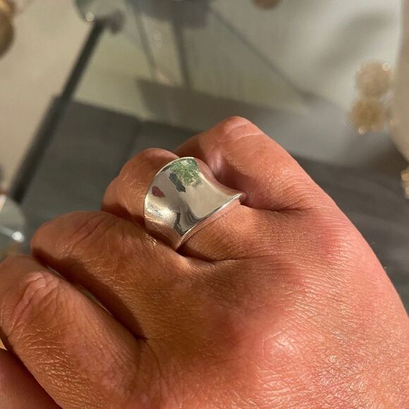 The Bandwidth Tibetan silver stamped band ring. - Picture 9 of 13